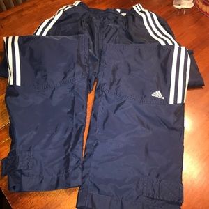 Adidas pants youth size XL, blue and white